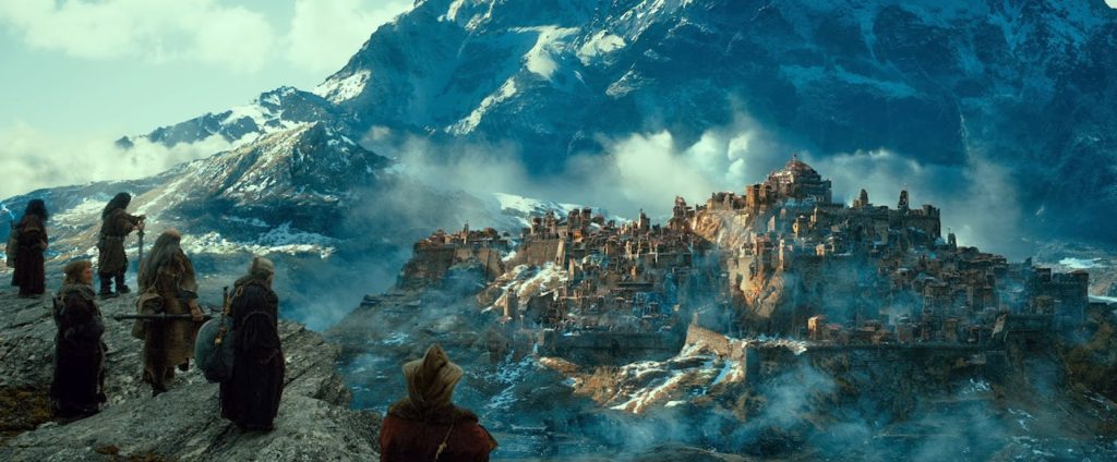 'The Hobbit: The Desolation of Smaug' review: The dwarves looking on the ruins of Dale, or "the Desolation of Smaug".