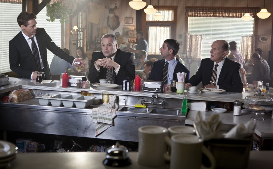 Robert Downey Jr (Hank Palmer), Vincent D'Onofrio (Glen Palmer), Jeremy Strong (Dale Palmer) and Robert Duvall (Judge Joseph Palmer)