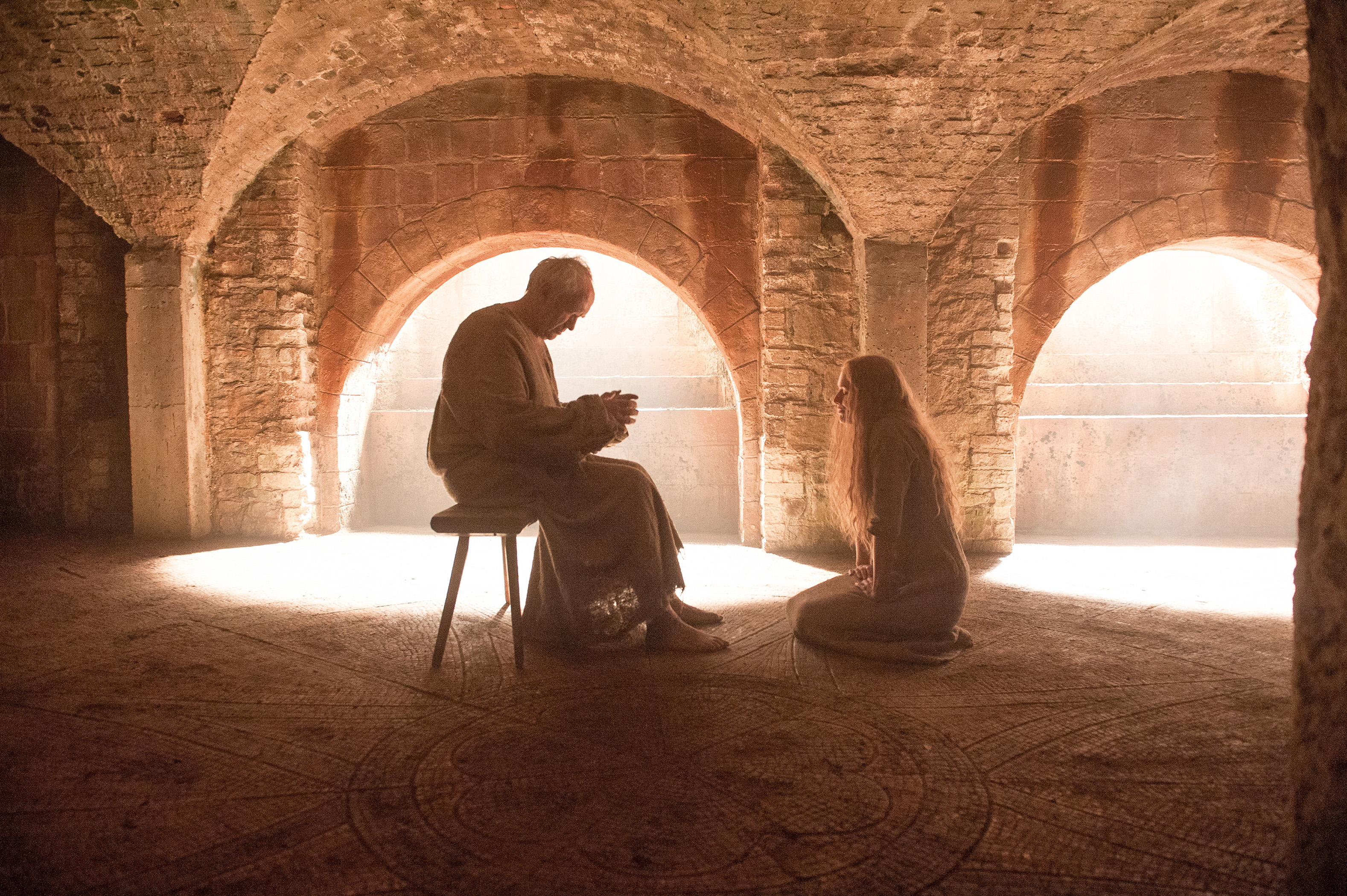 The High Sparrow and Cersei in 'Mother's Mercy'