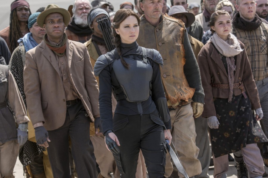Jennifer Lawrence as Katniss Everdeen in The Hunger Games: Mockingjay - Part 2