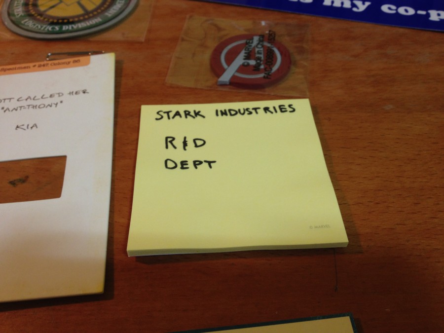 Marvel Phase Two Box Set Stark Industries post-it notes