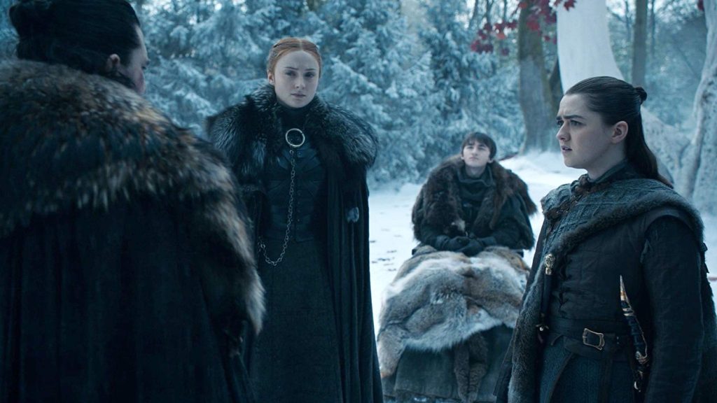 Jon telling Sansa and Arya his secret in 'The Last of the Starks'