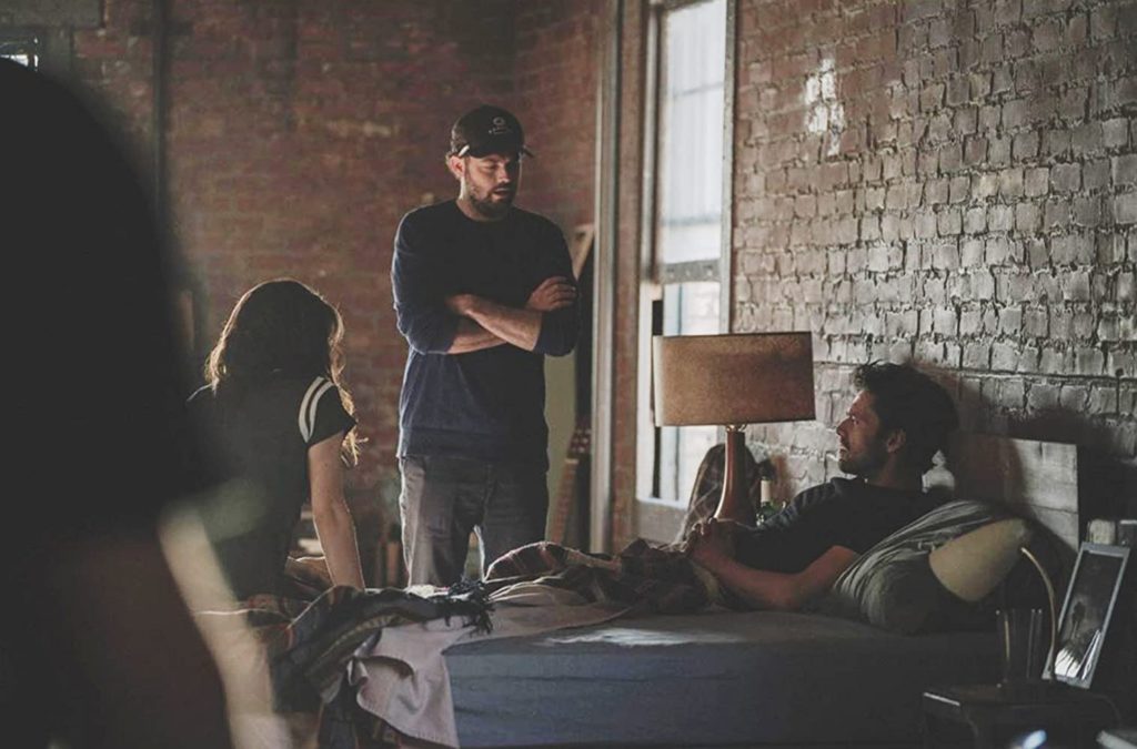 Shailene Woodley, Drake Doremus and Sebastian Stan behind the scenes of Endings, Beginnings